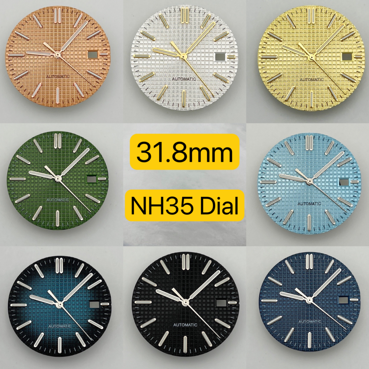 Diy Electronics Watch - Dial+pointer, NH35 dial, green glow in