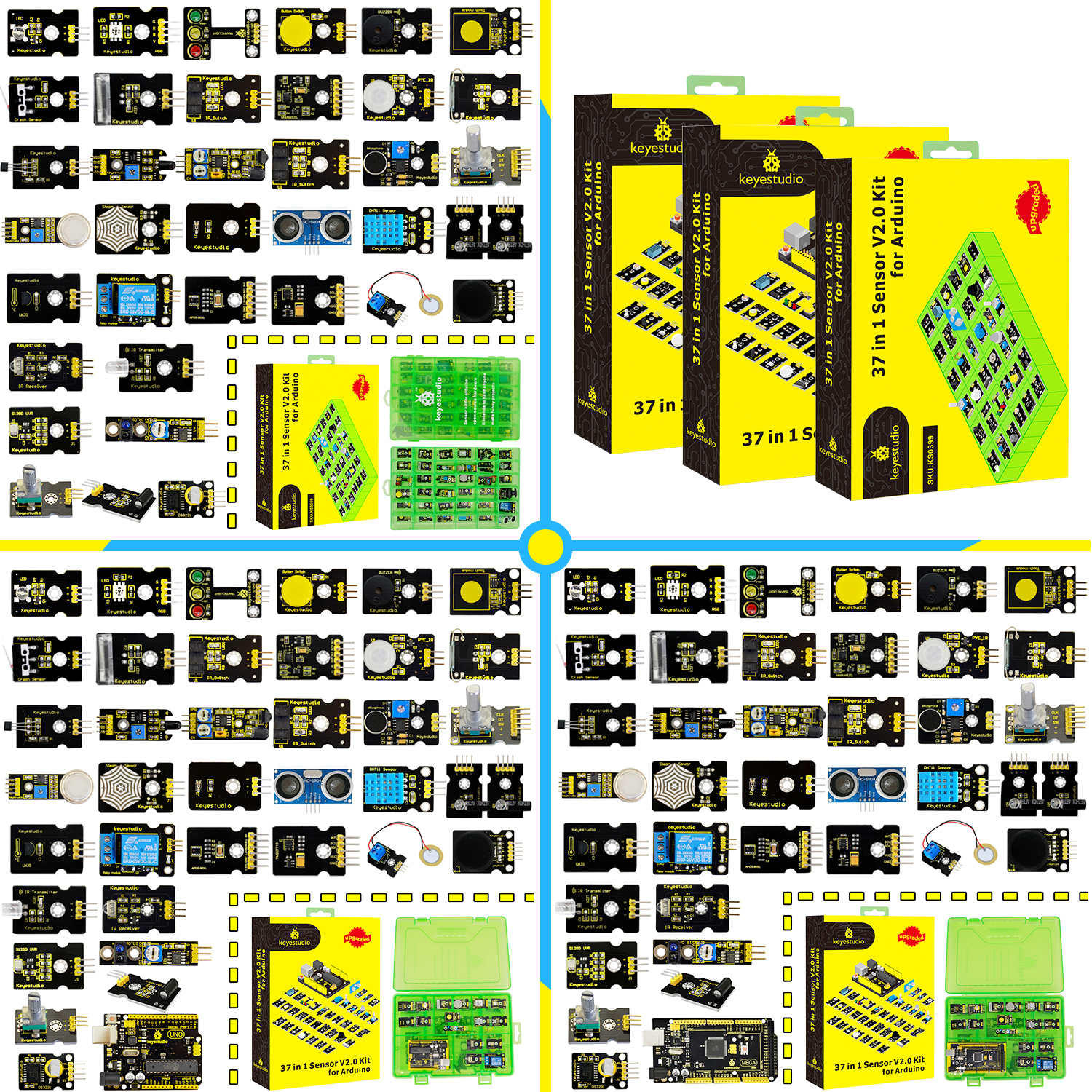 Arduino Uno Starter Kit - Keyestudio New Sensor Starter Kit V2.0
