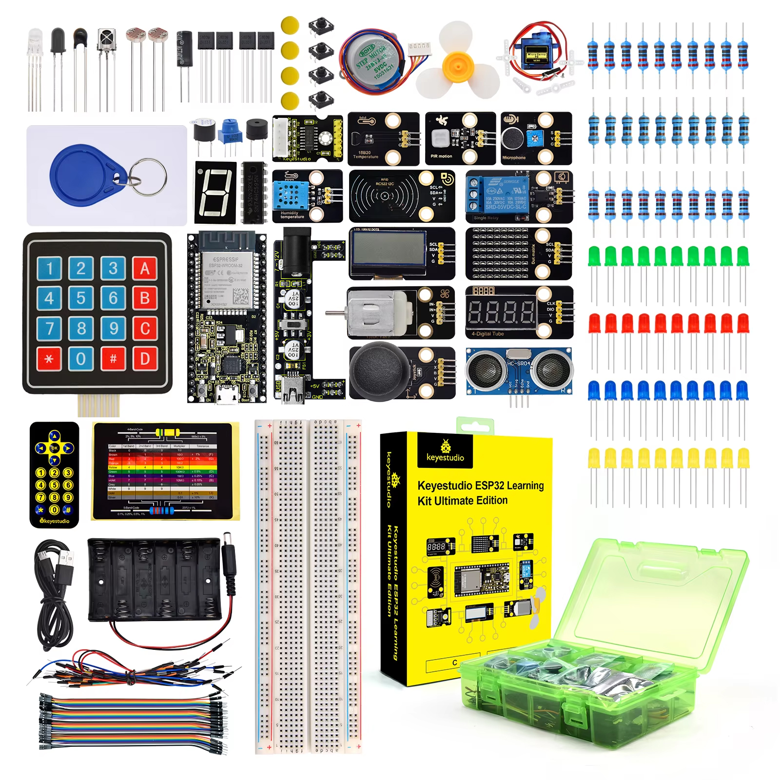Arduino Uno Starter Kit - Keyestudio Ultimate ESP32 Learning Starter Kit+117