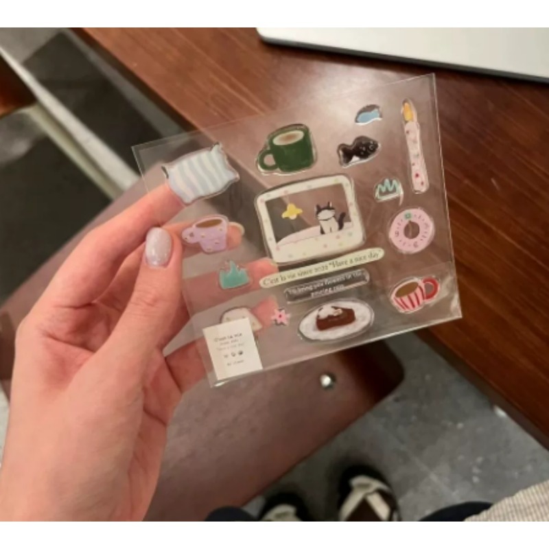 Cute Black Cat Clock Sticker S - Diy With Electronics recensione e prezzo