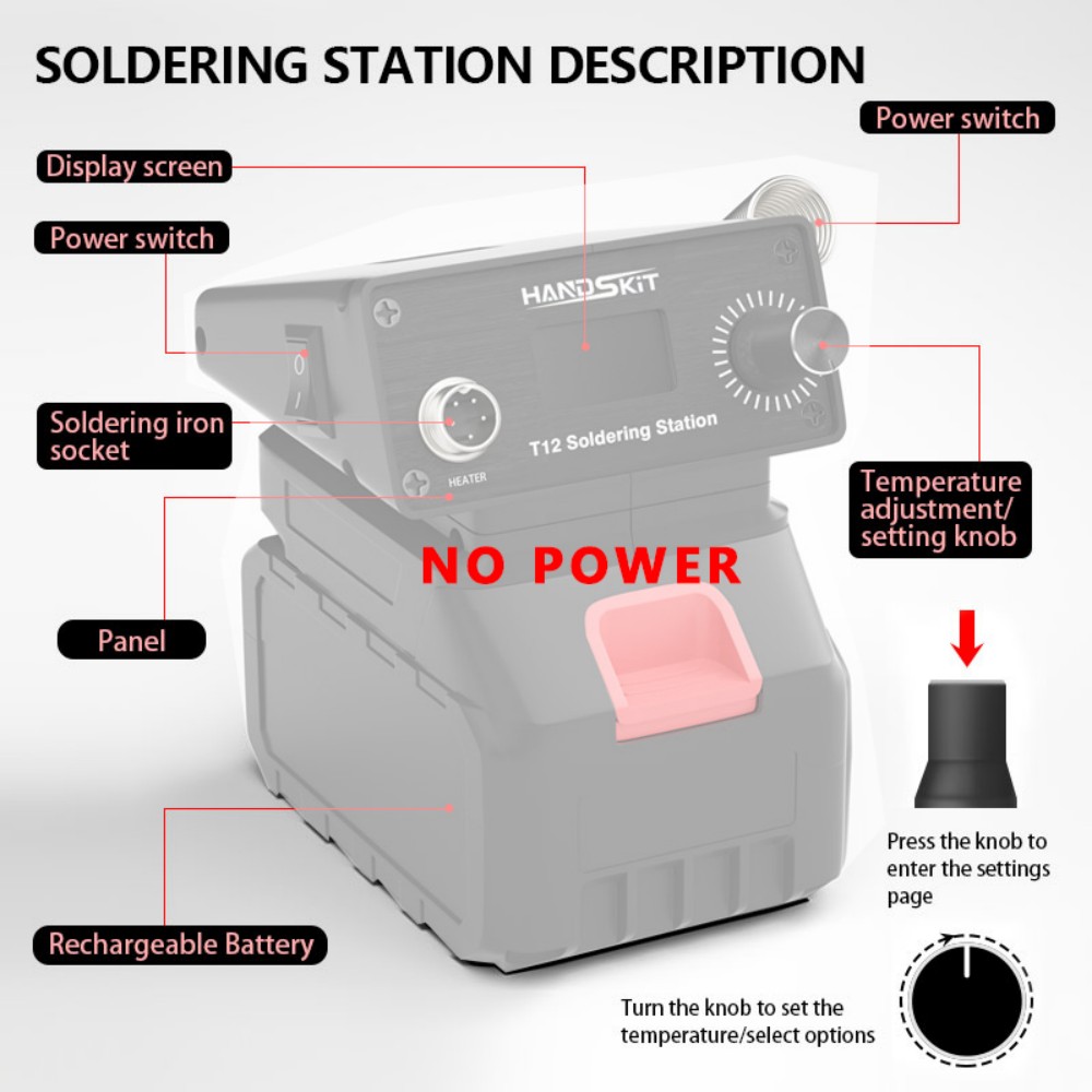 T12 Cordless Portable Solderin - Diy Soldering Station No Electronics recensione e prezzo