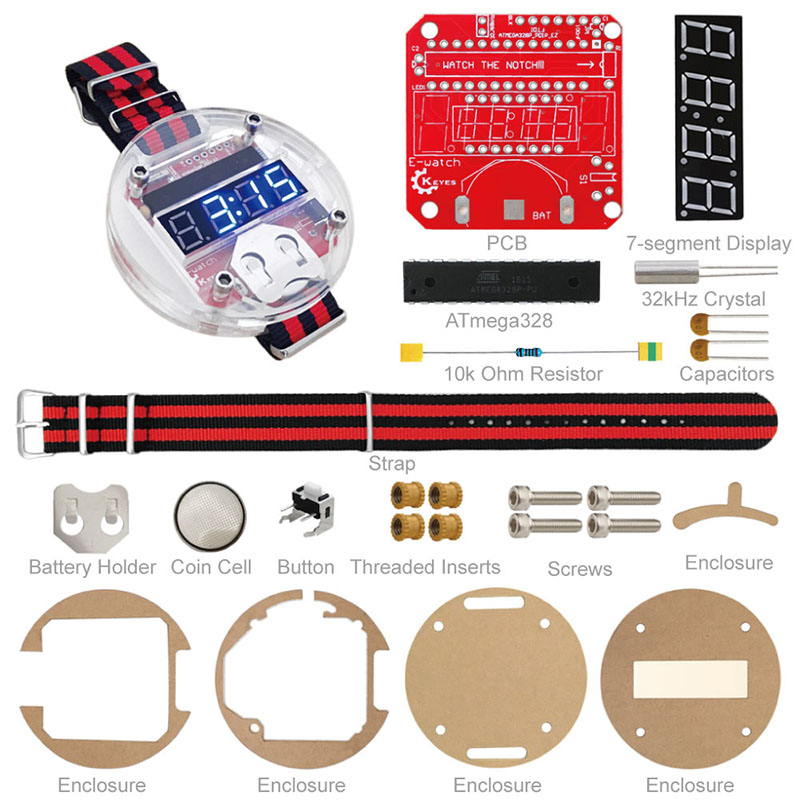 Single Chip LED Kit Clock DIY  - Diy Electronics Parts recensione e prezzo