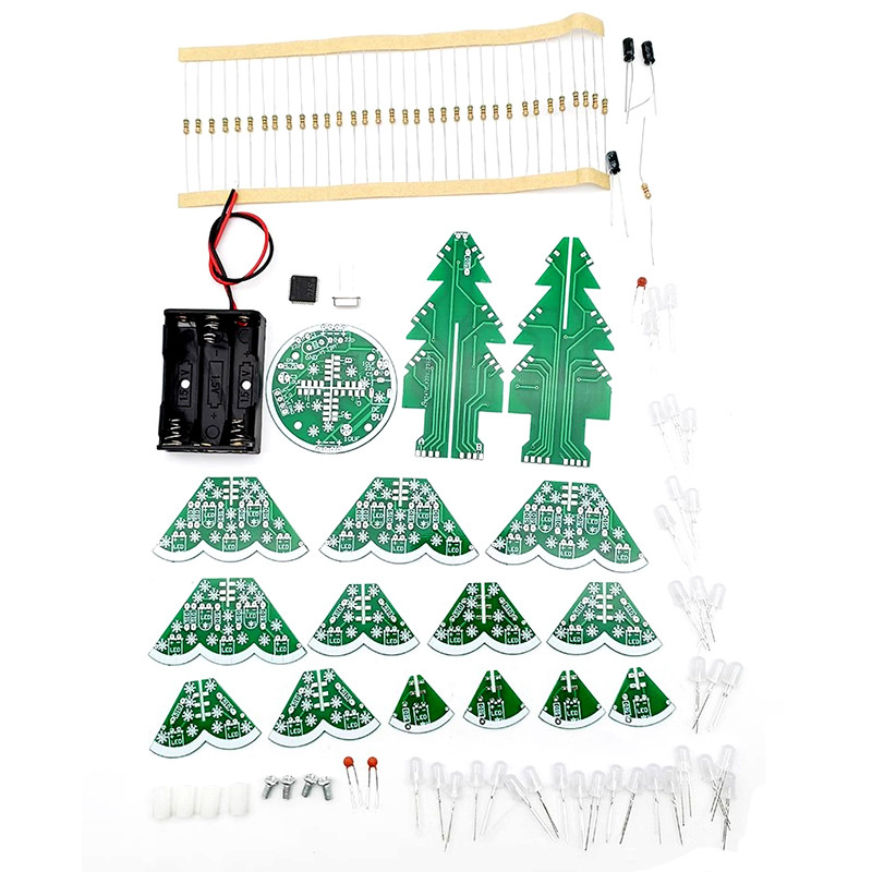 3D DIY Christmas Tree Kit with - Diy Electronics Circuits recensione e prezzo