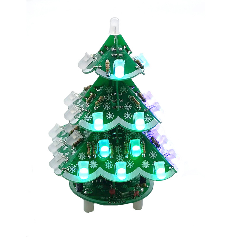 3D DIY Christmas Tree Kit with - Diy Electronics Circuits recensione e prezzo