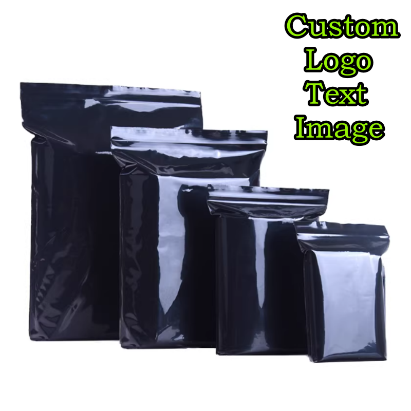 100PCS Black PE Plastic Ziploc - Diy Electronics Logo recensione e prezzo