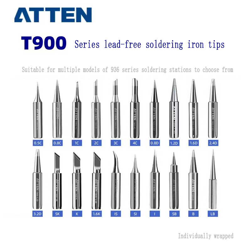 Original ATTEN 5Pcs T900-M Aut - Diy Soldering Station No Electronics recensione e prezzo