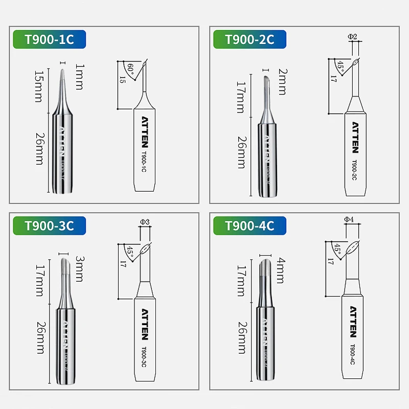 Original ATTEN 5Pcs T900-M Aut - Diy Soldering Station No Electronics recensione e prezzo