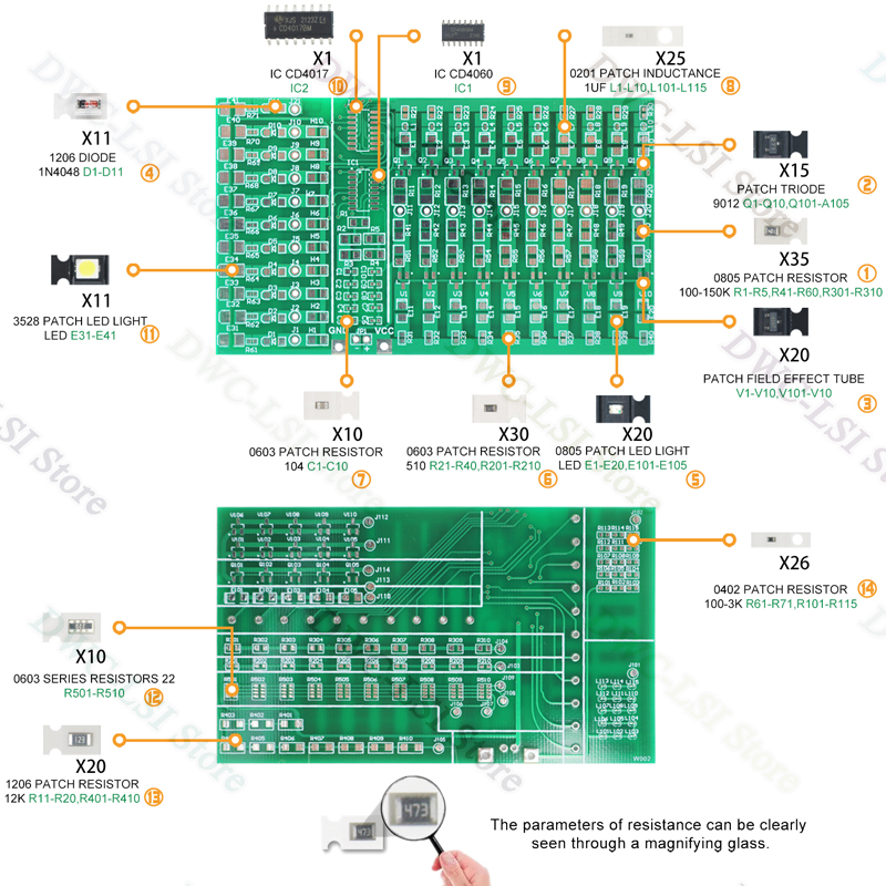 SMD/SMT 14 Types Of 240 Patch  - Pcb Etching Kit recensione e prezzo