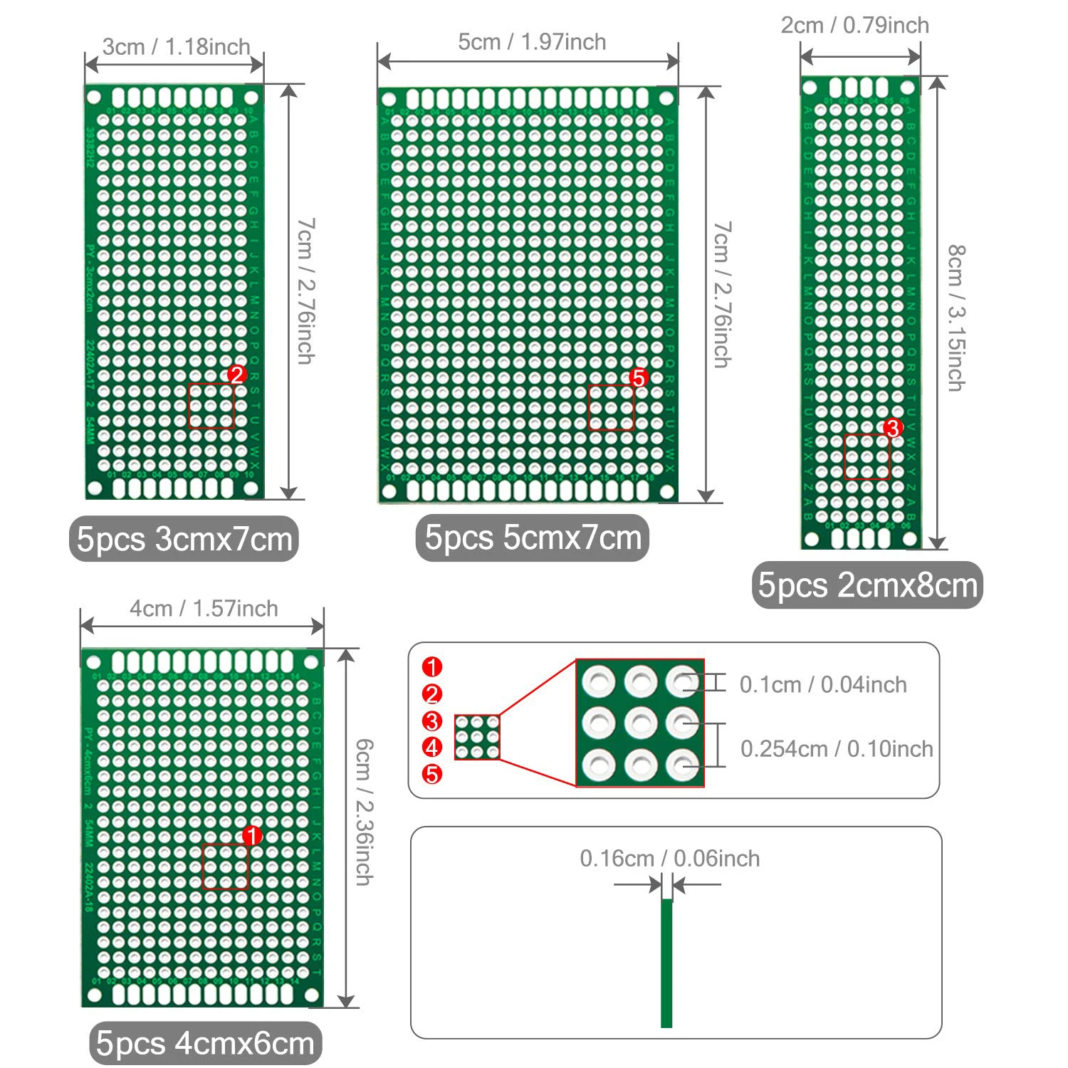 20 Pcs Double Sided PCB Board  - Pcb Etching Kit recensione e prezzo
