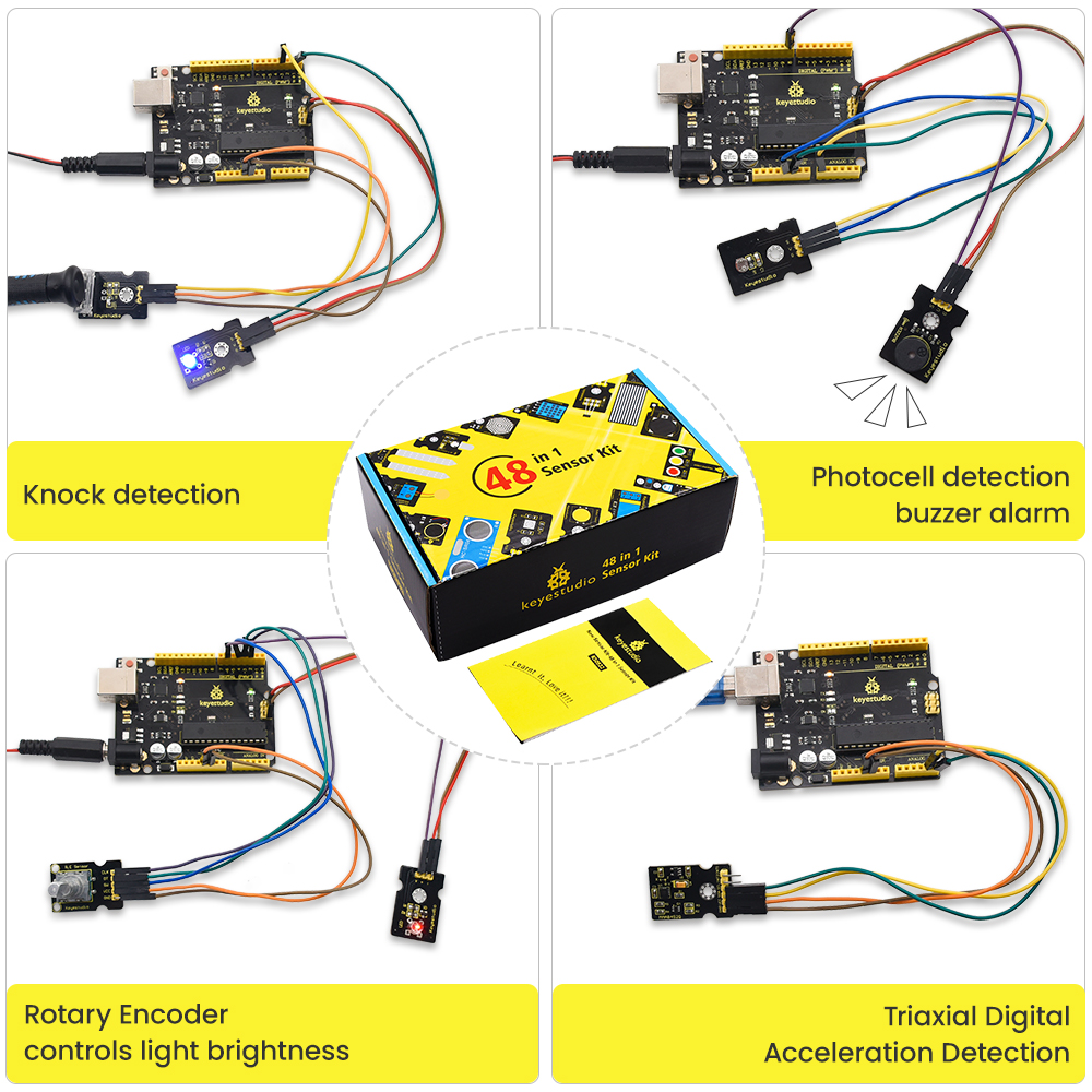 Keyestudio 48 in 1 Sensor Star - Arduino Uno Starter Kit recensione e prezzo